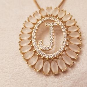 Gold Necklace with Monogram letter "J"